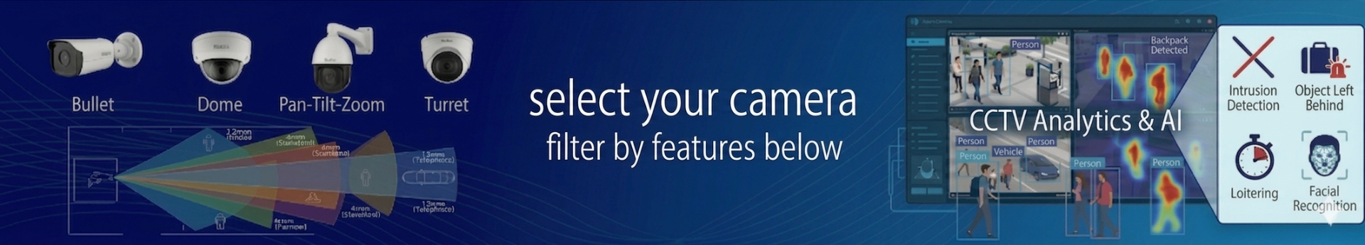 Select your camera — filter by features below